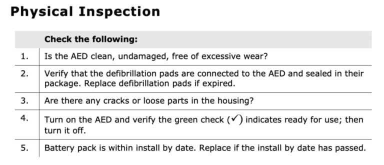 AED Maintenance Requirements & Checklist - Avive AED