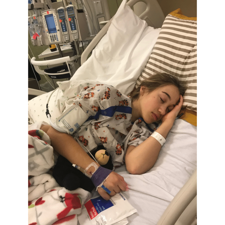 Cassidy resting at CHLA.
First week of January 2019