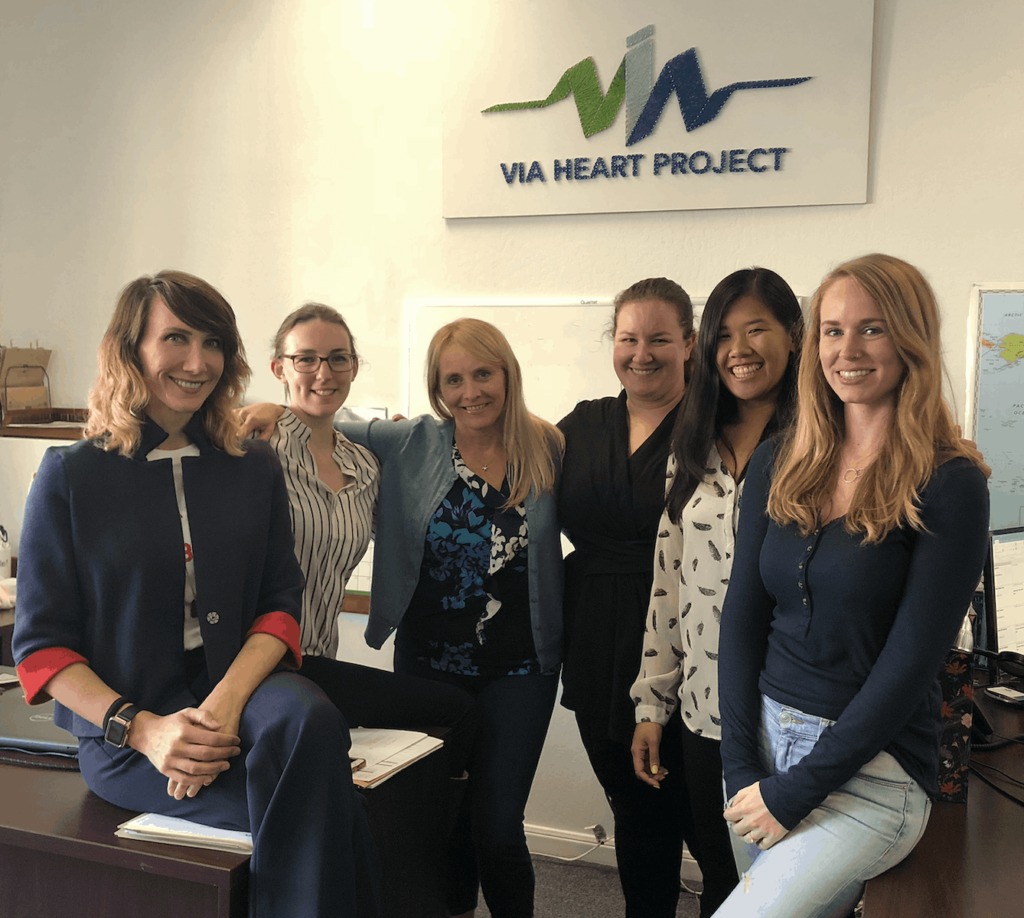 Liz (left) with some of the Via Heart Project team.