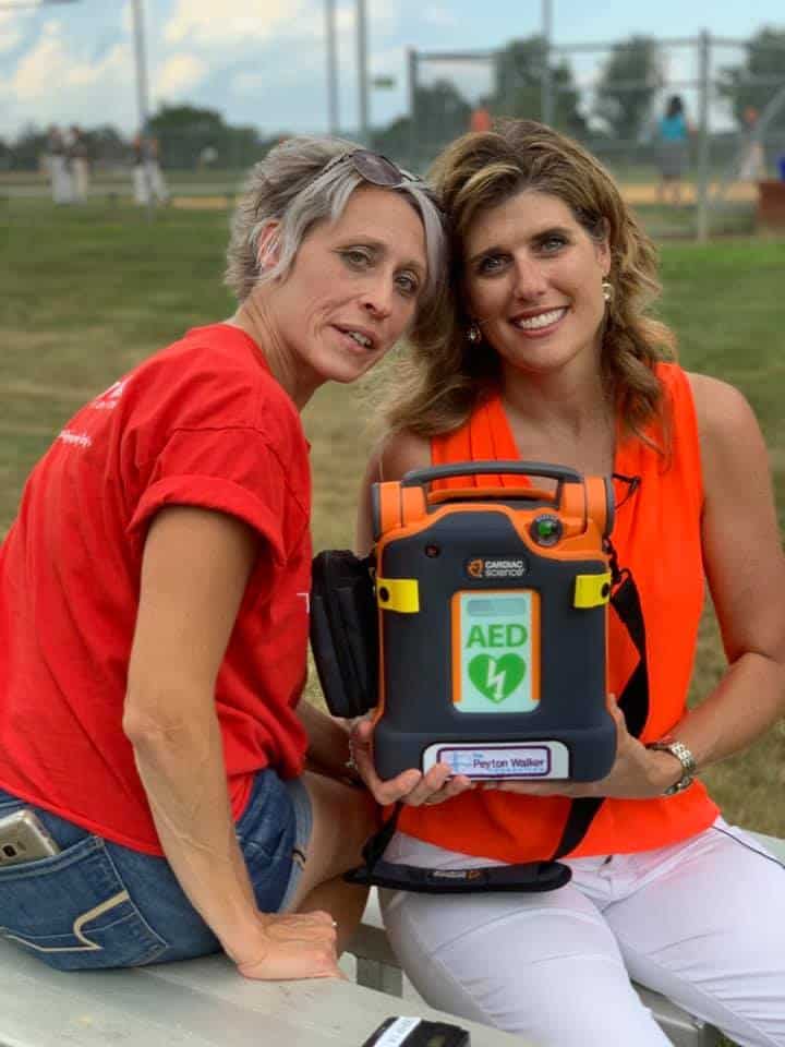 Sue and Julie with AED