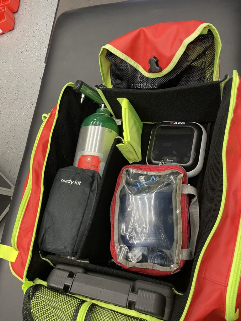 Avive Connect AED in trainer's bag